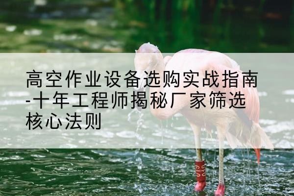东台剪叉式升降机厂家-高空作业设备选购实战指南-十年工程师揭秘厂家筛选核心法则
