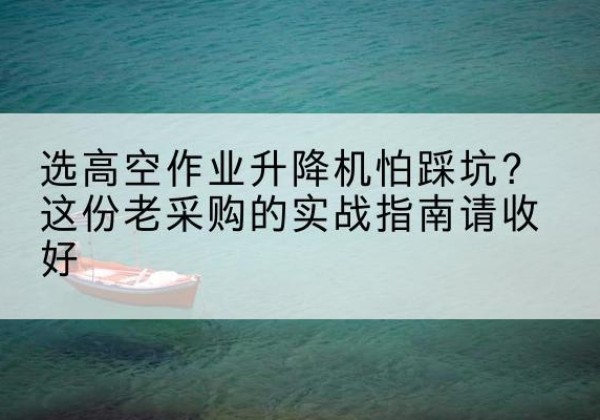 东台高空作业升降机厂家推荐-选高空作业升降机怕踩坑？这份老采购的实战指南请收好